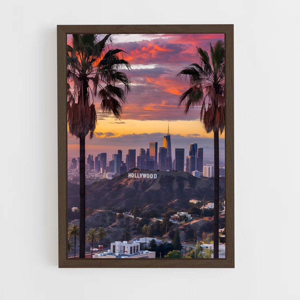 Poster Sunset Over Hollywood – affiche Baseball (vue 5)